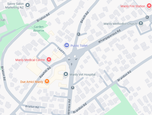 Map showing the location of Nourish Café